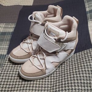 Sorel Women's Cream and Tan High-Top Sneakers